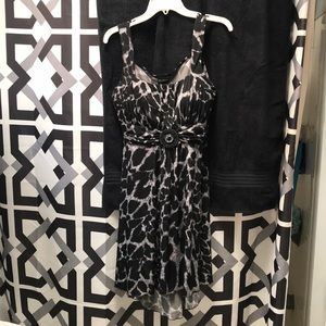 Black and grey mini dress